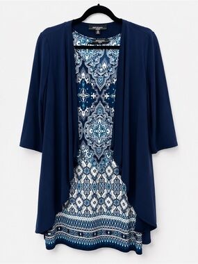 R&M Richards Navy Blue 2-Piece Dress & Cardigan Set Size 10P NWT

New with tags